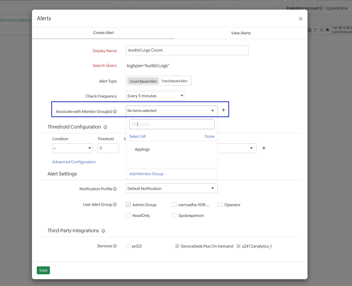 applogs_alerts_monitor_group AppLogs alert monitor group permission